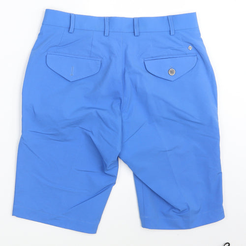 Oscar Jacobson Mens Blue   Chino Shorts Size 32 in