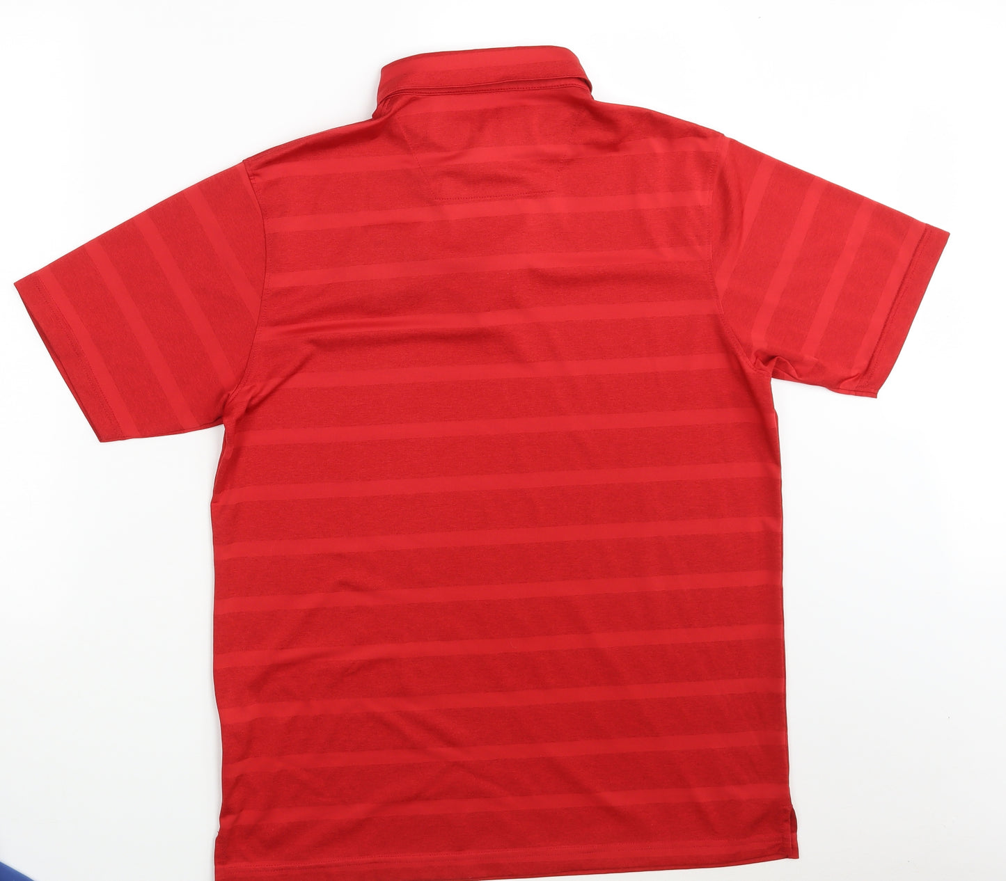 Murray Mens Red Striped   Polo Size M  - SILLOTH ON SOLVAY GOLF CLUB
