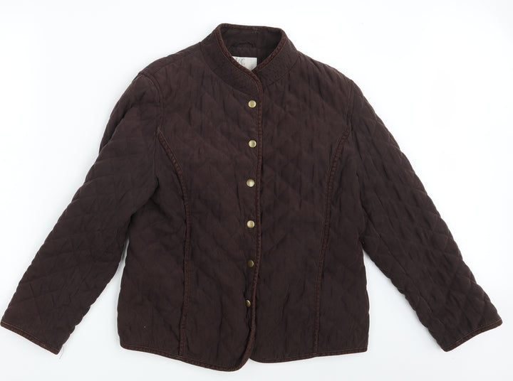 CC Womens Brown Puffer Jacket Jacket One Size