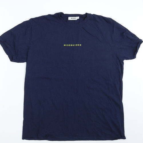 Missguided Mens Blue    T-Shirt Size L