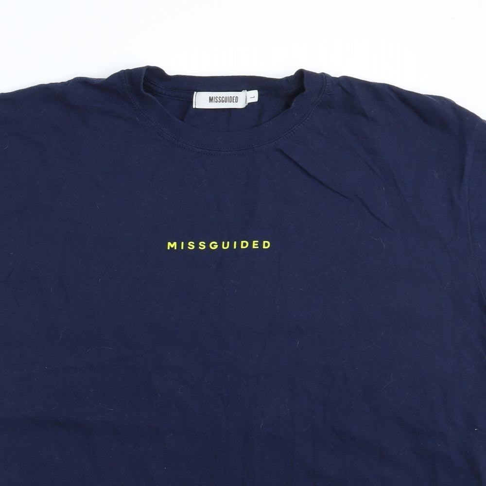 Missguided Mens Blue    T-Shirt Size L