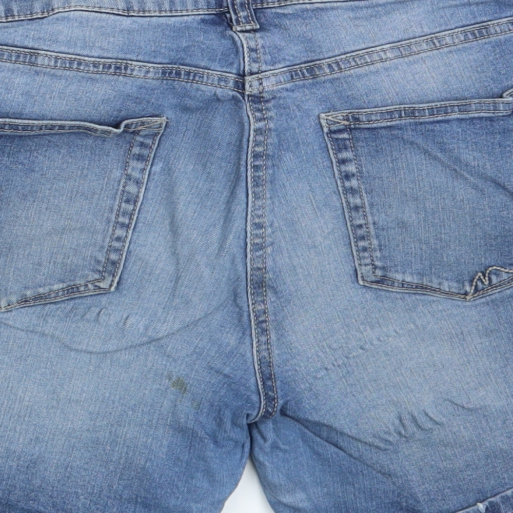 NEXT Womens Blue  Denim Cargo Shorts Size 12