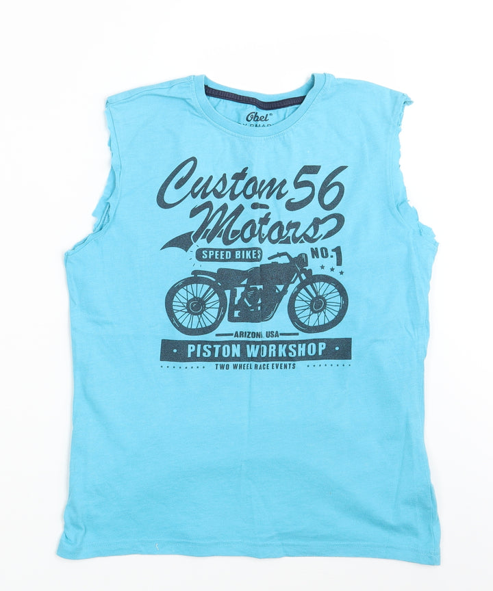 Rebel  Girls Blue   Basic T-Shirt Size 10-11 Years