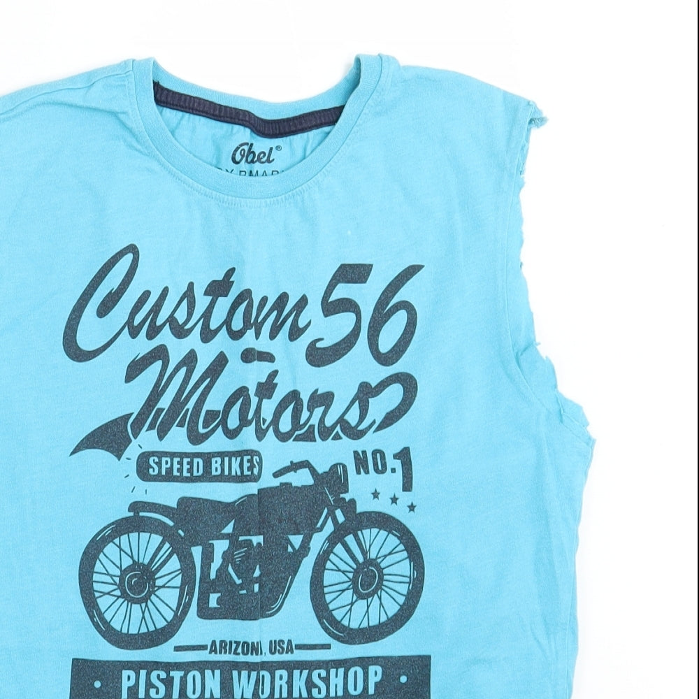 Rebel  Girls Blue   Basic T-Shirt Size 10-11 Years
