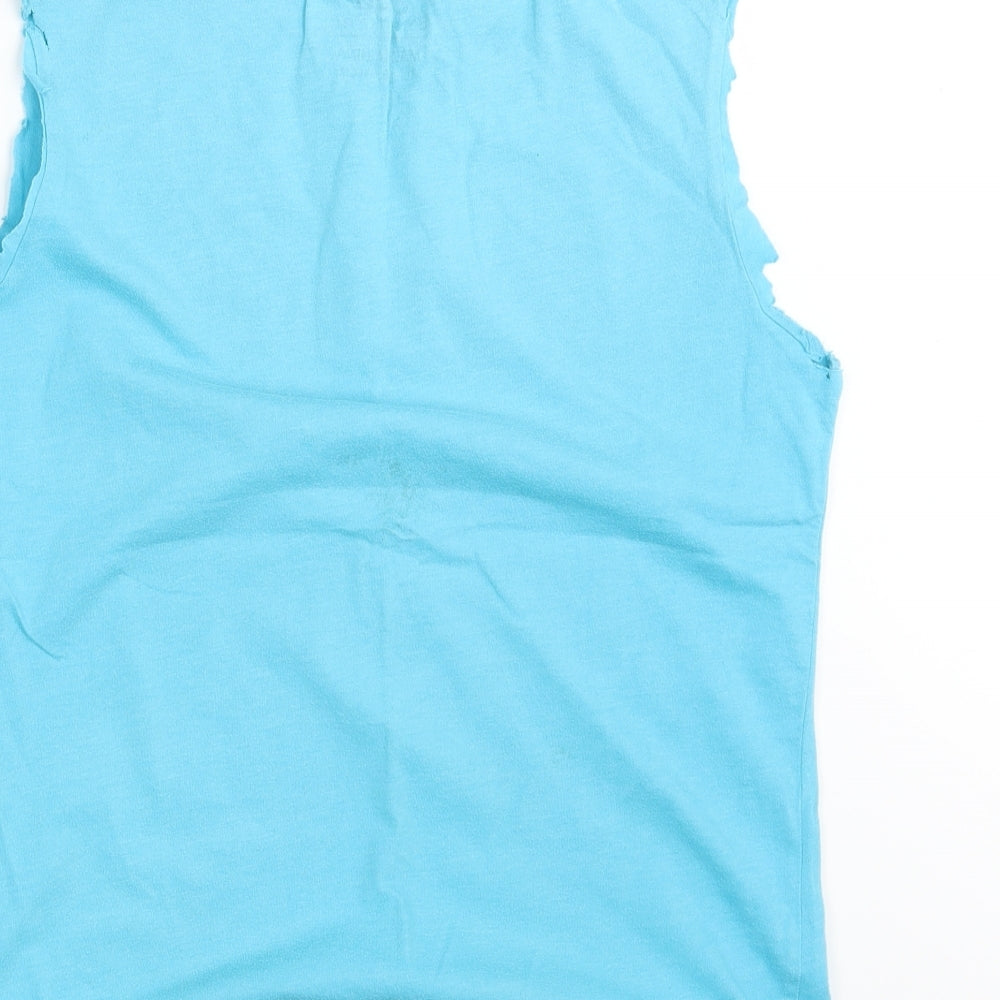 Rebel  Girls Blue   Basic T-Shirt Size 10-11 Years