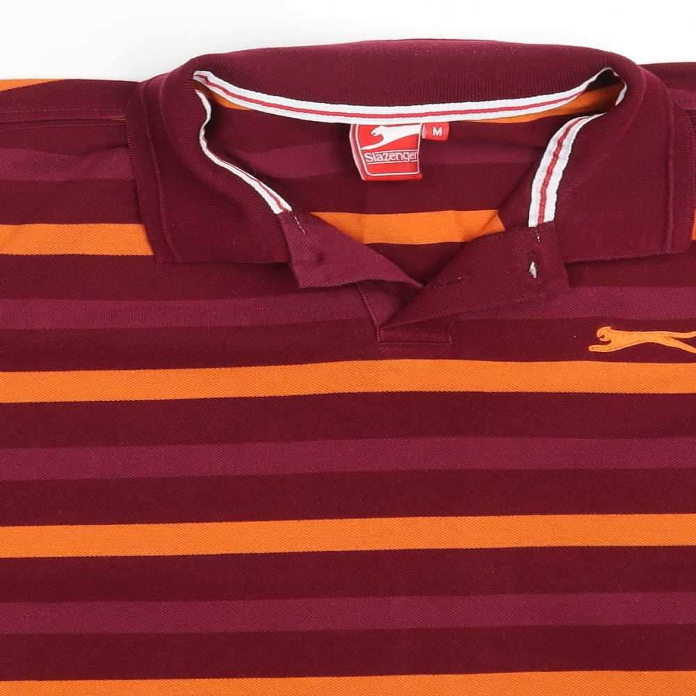 Slazenger Mens Multicoloured Striped   Polo Size M