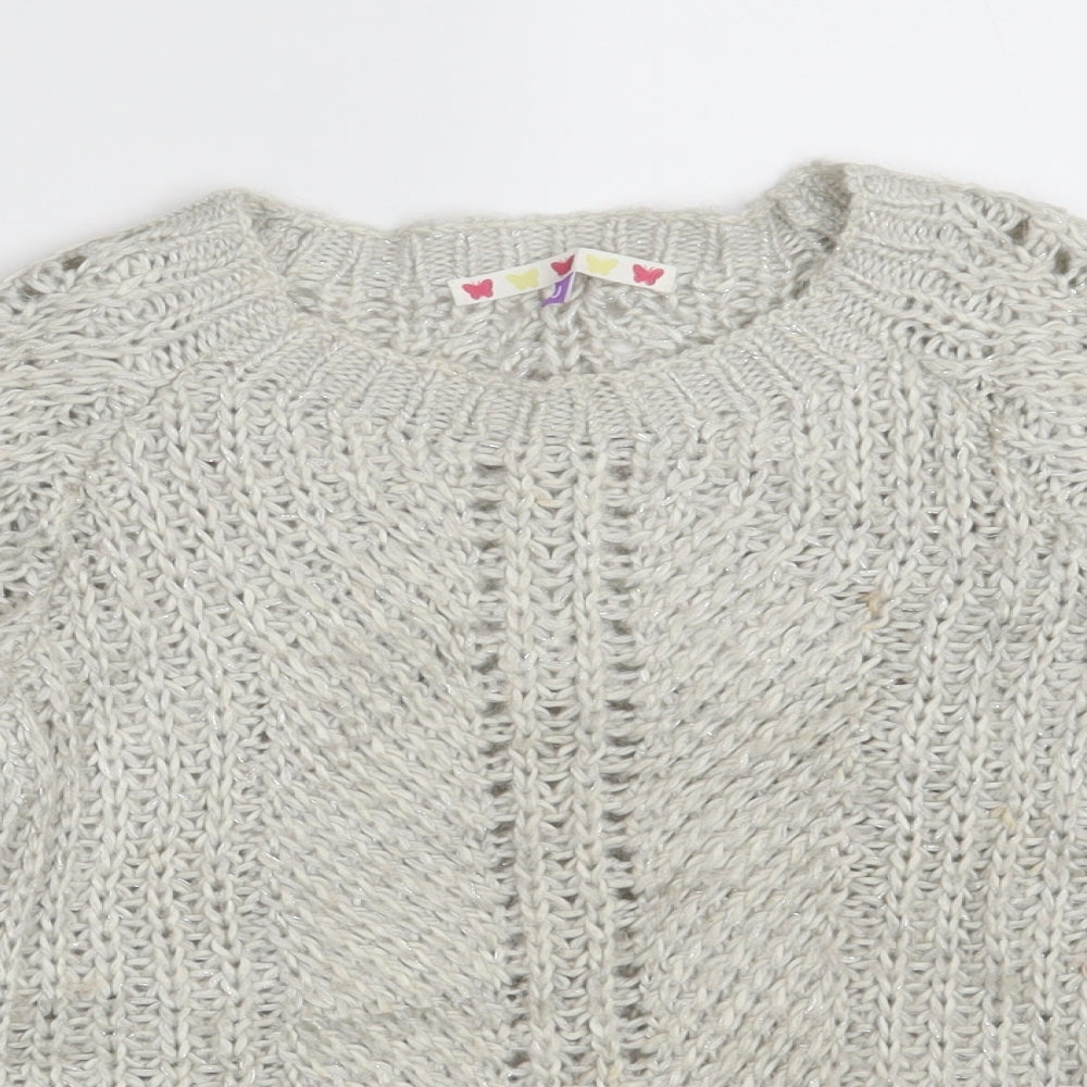 John Lewis Girls Grey   Pullover Jumper Size 10 Years