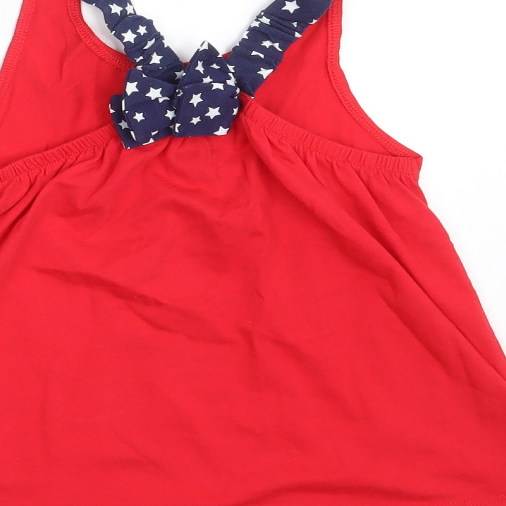 Preworn Girls Red   A-Line  Size 3-4 Years
