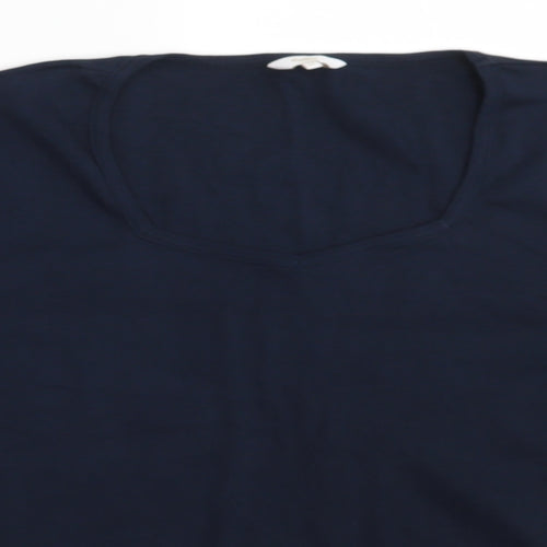 Cotton Traders Womens Blue   Basic T-Shirt Size 18
