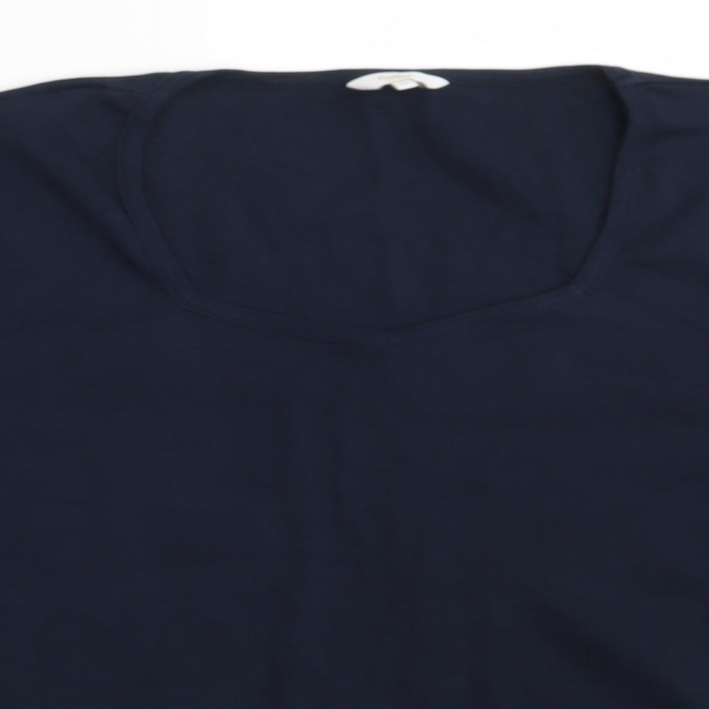 Cotton Traders Womens Blue   Basic T-Shirt Size 18