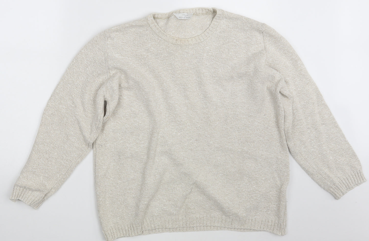 M&S Womens Beige   Pullover Jumper Size 20