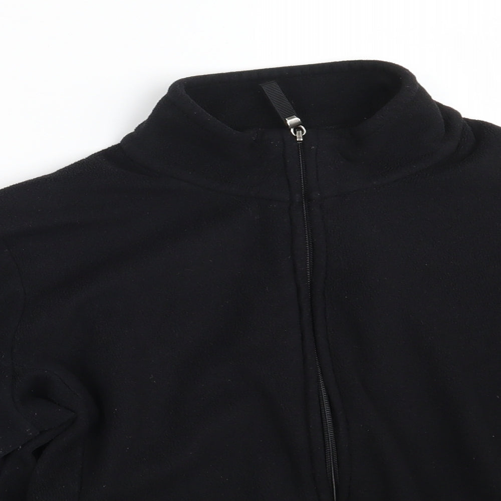 M&S Womens Black   Full Zip Jumper Size 16