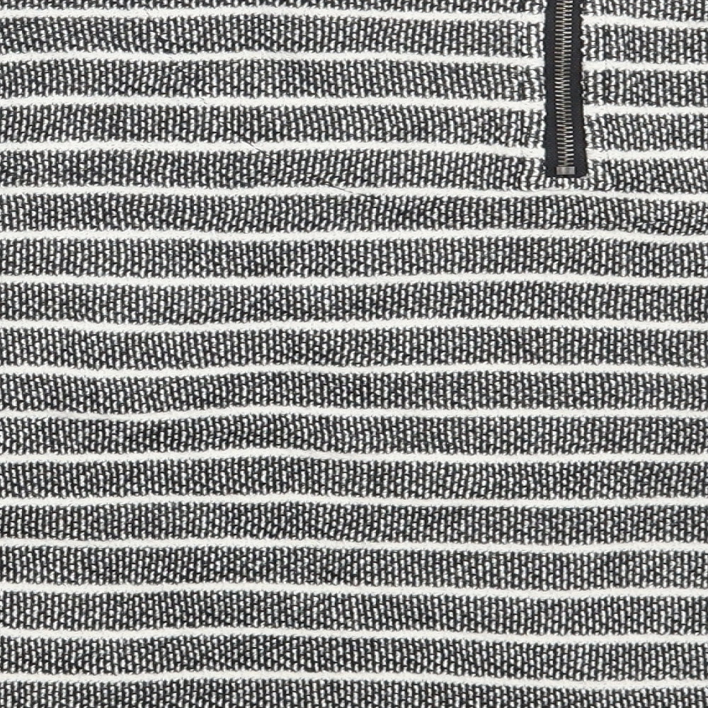 M&S Womens Black Striped  Pullover Sweatshirt Size 16