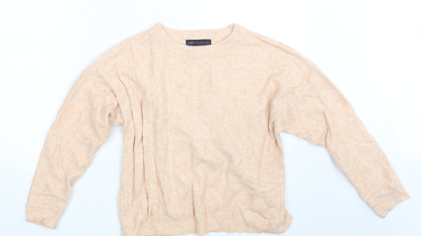 M&S Womens Orange   Pullover Jumper Size 10