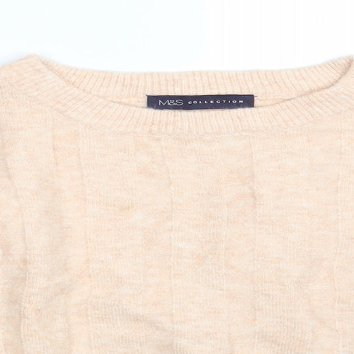 M&S Womens Orange   Pullover Jumper Size 10