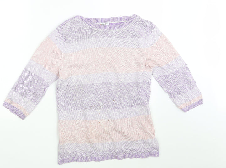 Damart Womens Multicoloured Striped Pullover Jumper Size 10