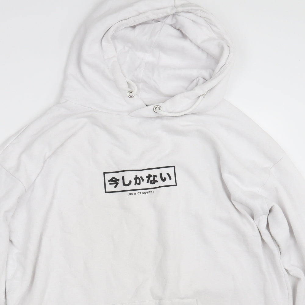 Primark Mens White   Pullover Hoodie Size 2XL
