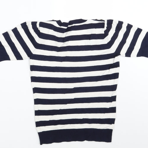 Planet Womens Multicoloured Striped  Pullover Sweatshirt Size XS