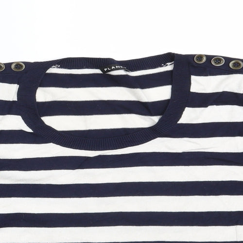 Planet Womens Multicoloured Striped  Pullover Sweatshirt Size XS