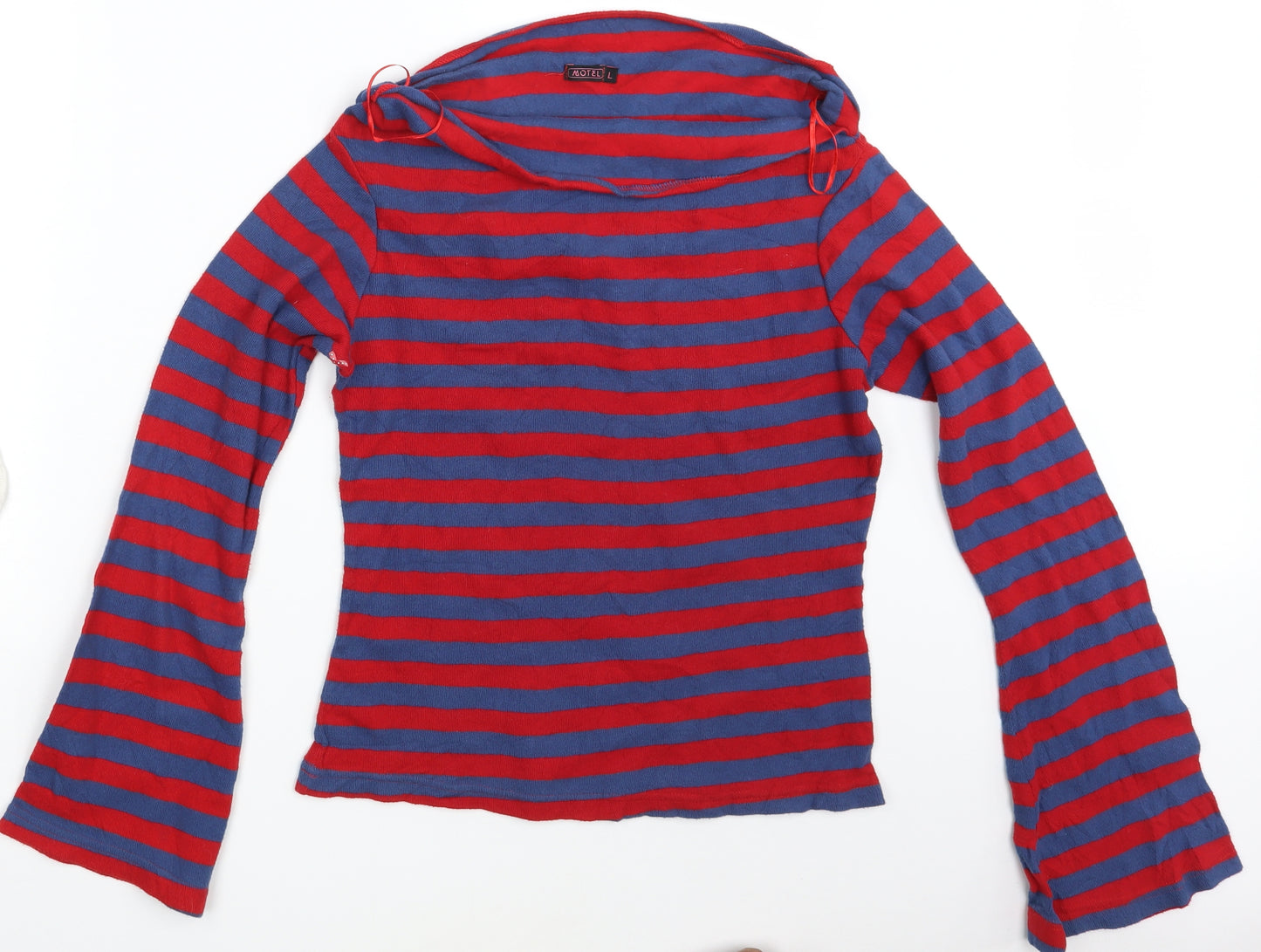 Motel Womens Multicoloured Striped  Pullover Sweatshirt Size L