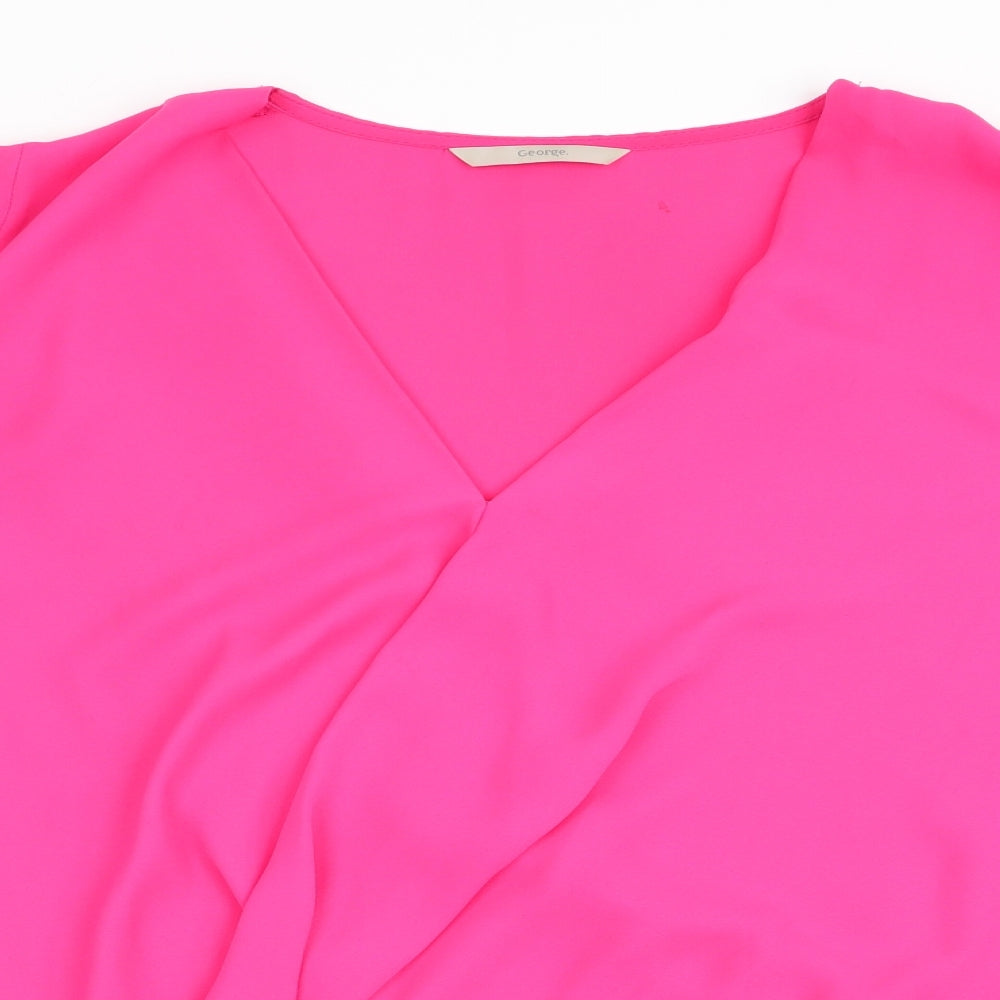 Asda George Womens Pink   Basic Blouse Size 14
