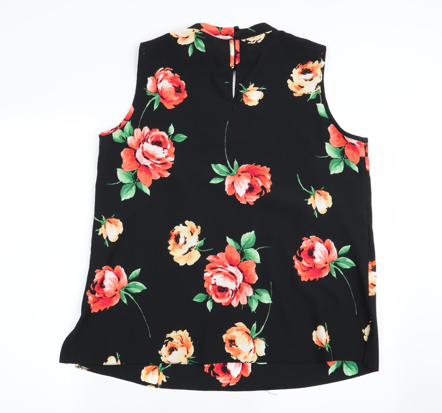 F&F Womens Black Floral  Basic Blouse Size 16