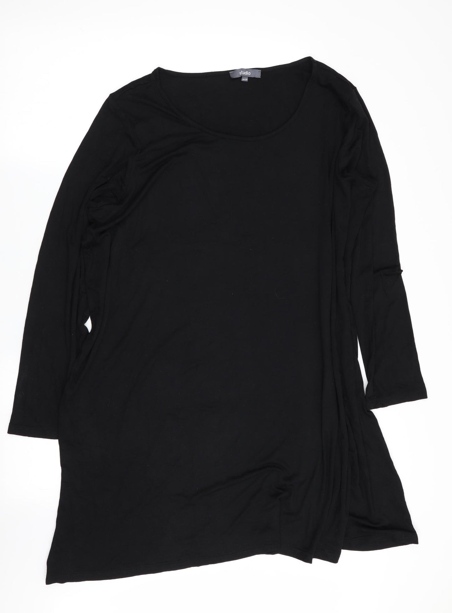 Studio Womens Black   Basic T-Shirt Size 24