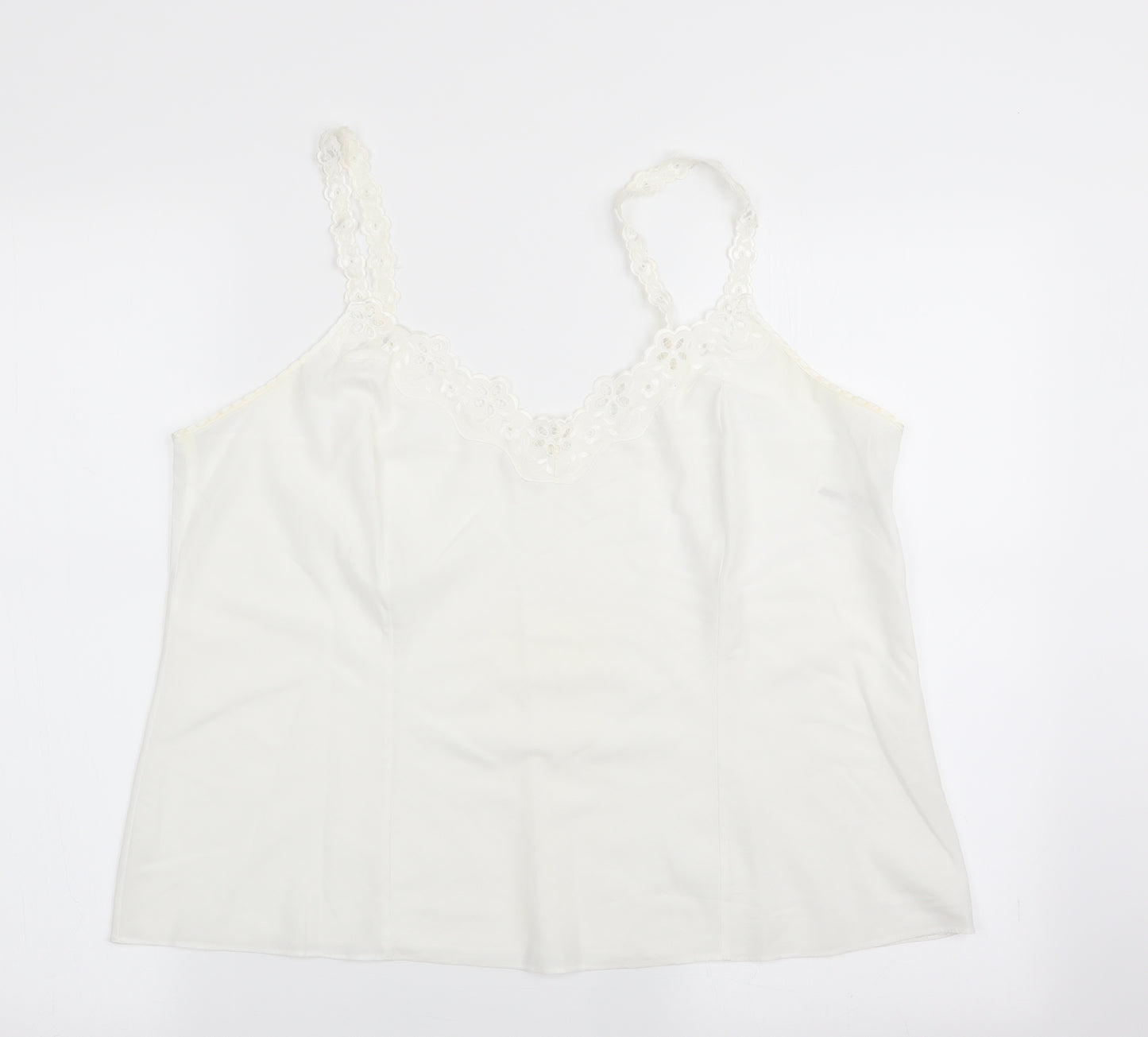 M&S Womens White   Basic Tank Size 20