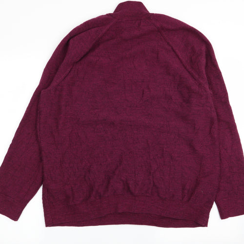 M&S Mens Red   Pullover Jumper Size XL