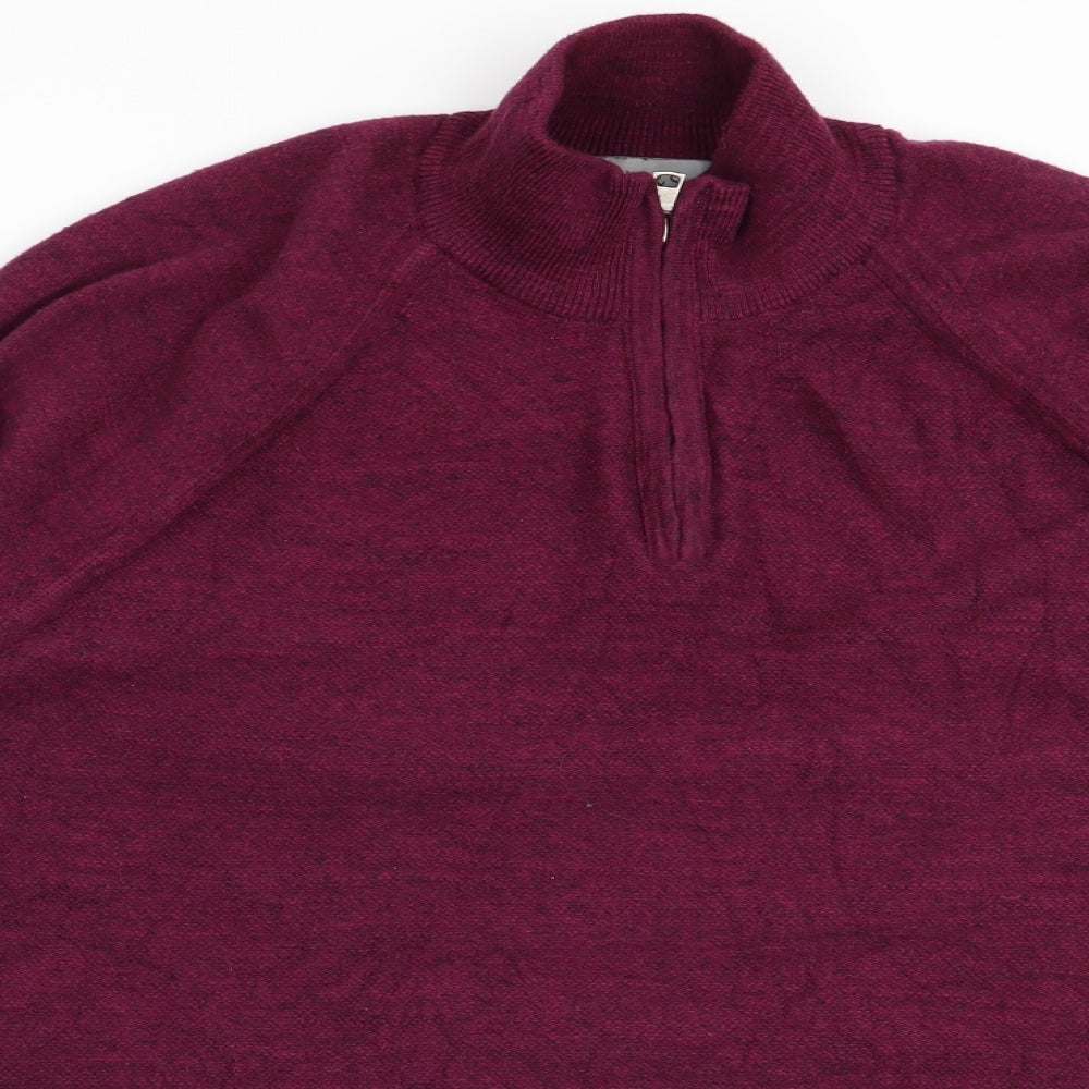 M&S Mens Red   Pullover Jumper Size XL