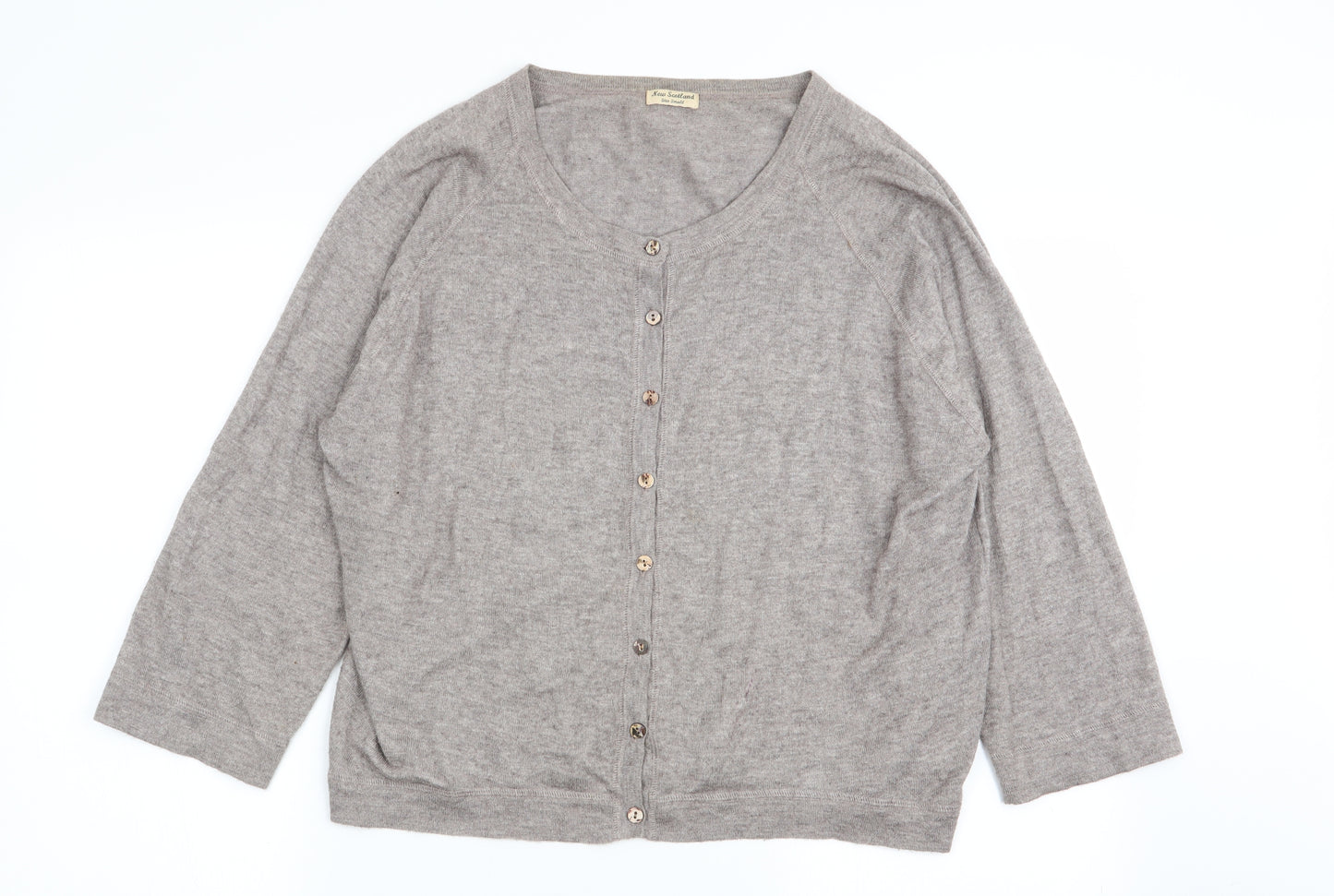 New Scotland Womens Beige   Cardigan Jumper Size S