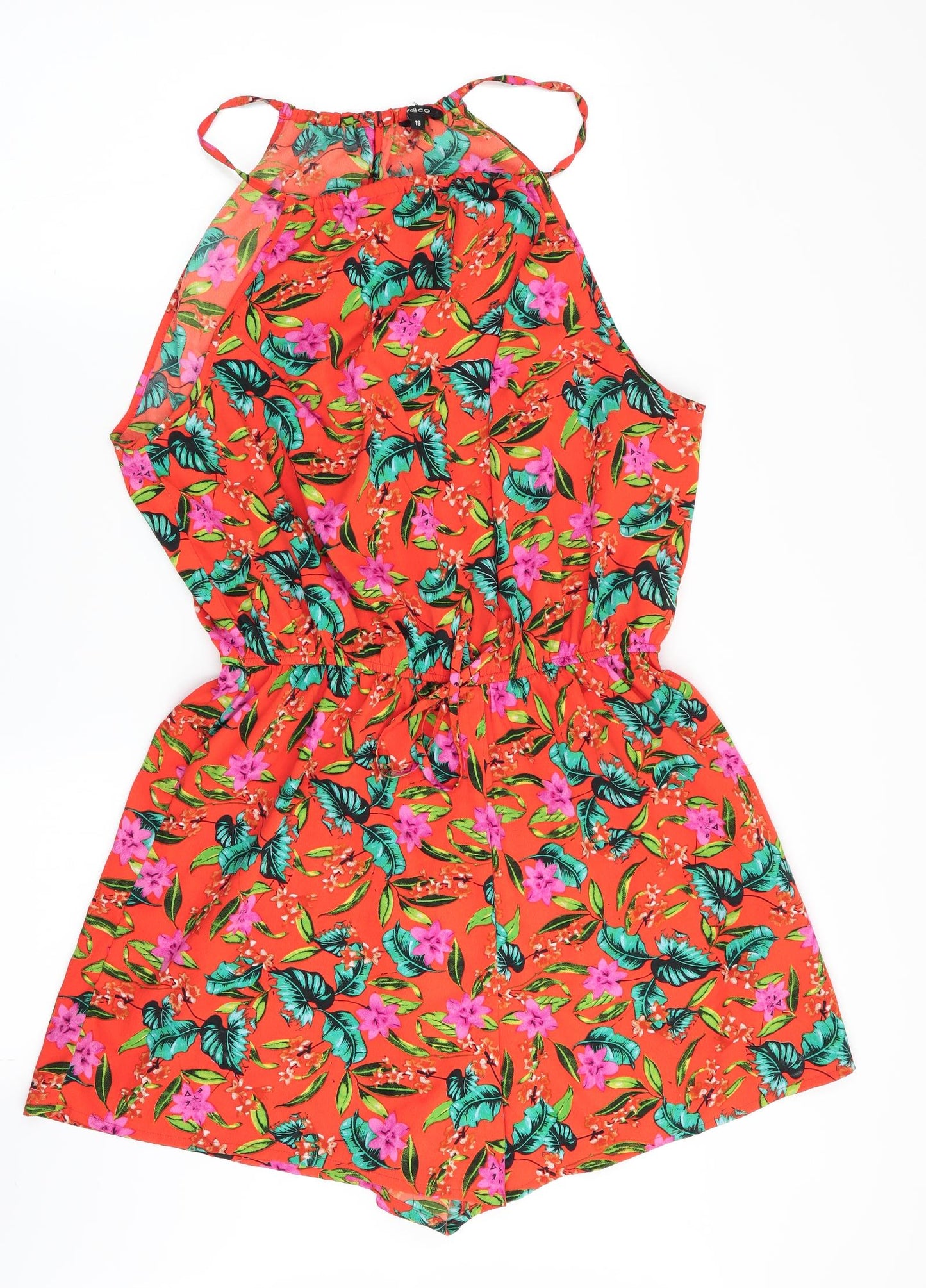 pep and co Womens Multicoloured Floral  Playsuit One-Piece Size 18