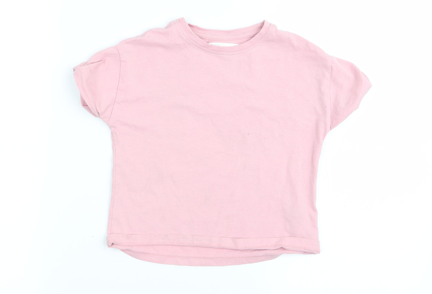 M&S Girls Pink   Basic T-Shirt Size 3-4 Years