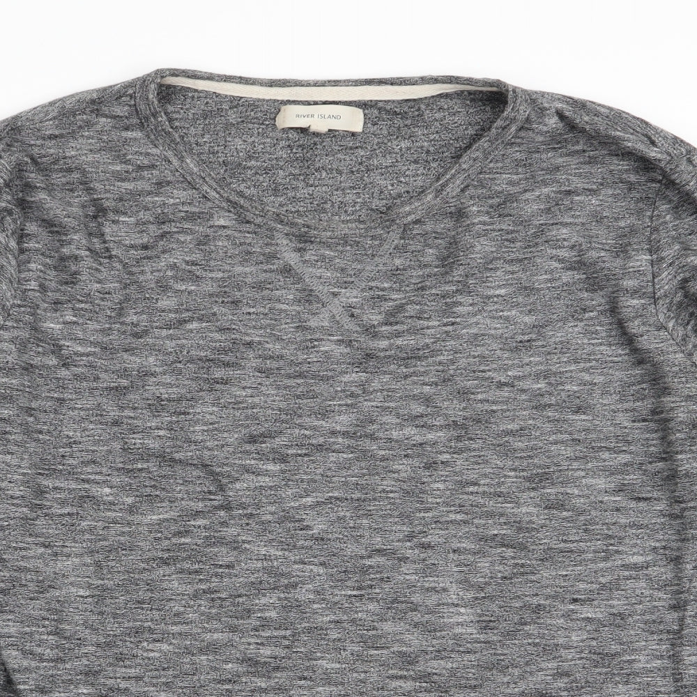 River Island Mens Grey    T-Shirt Size M