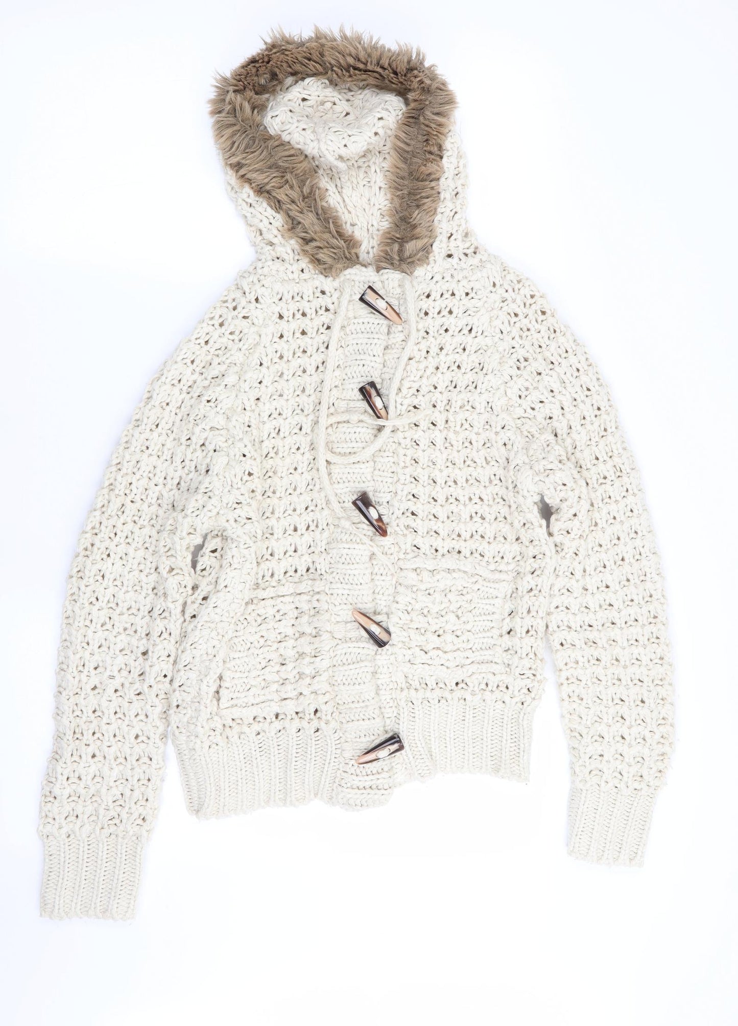 Primark Womens Beige   Cardigan Jumper Size 12
