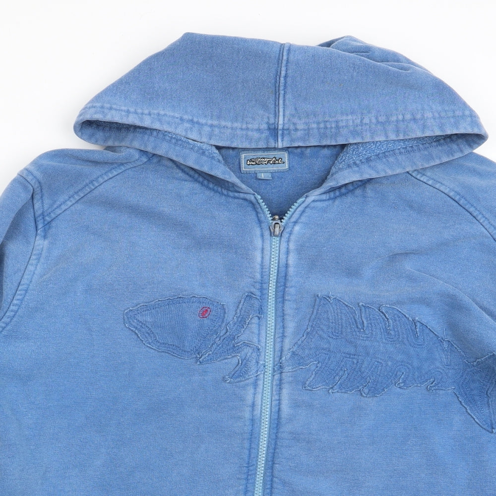 Weird Fish Mens Blue   Full Zip Jumper Size L