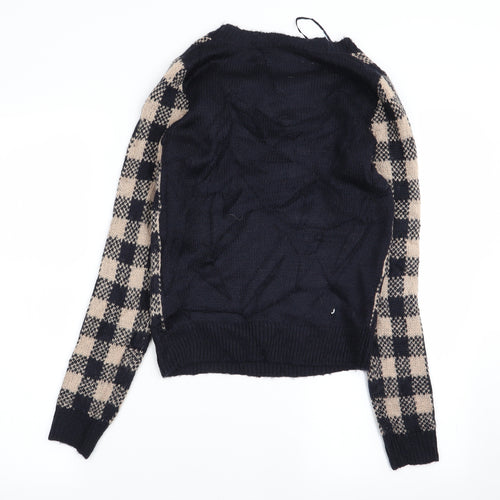New Look Womens Multicoloured Check  Pullover Jumper Size 6