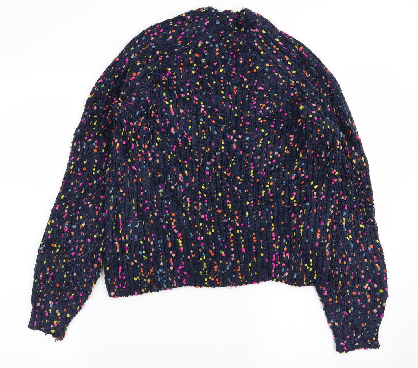 M&S Womens Blue Polka Dot  Pullover Jumper Size S
