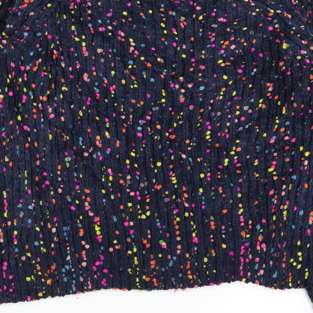 M&S Womens Blue Polka Dot  Pullover Jumper Size S