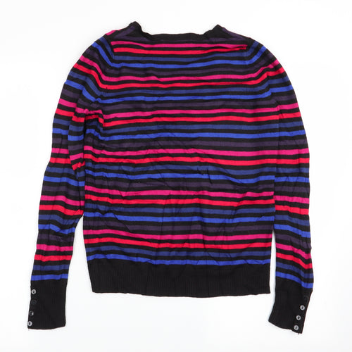 M&S Womens Multicoloured Striped  Pullover Jumper Size 12