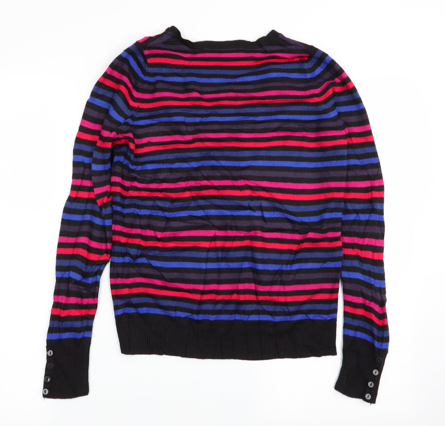 M&S Womens Multicoloured Striped  Pullover Jumper Size 12