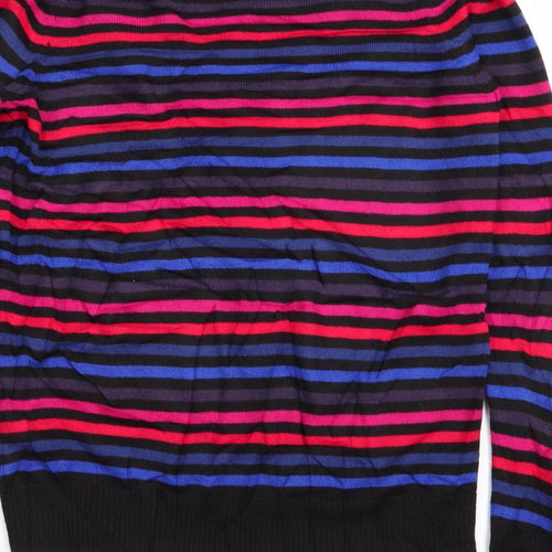 M&S Womens Multicoloured Striped  Pullover Jumper Size 12