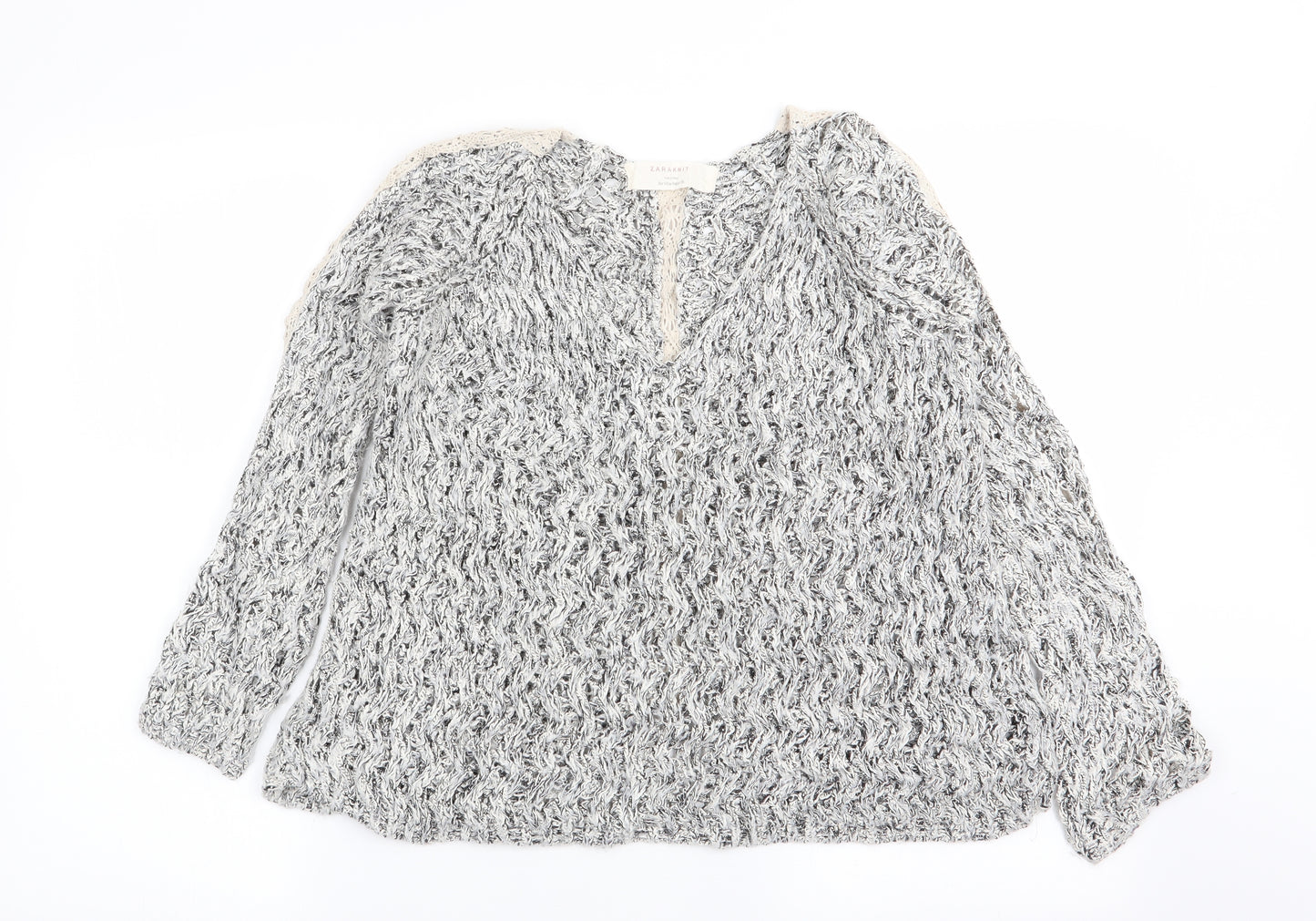 Zara Womens Grey   Pullover Jumper Size S