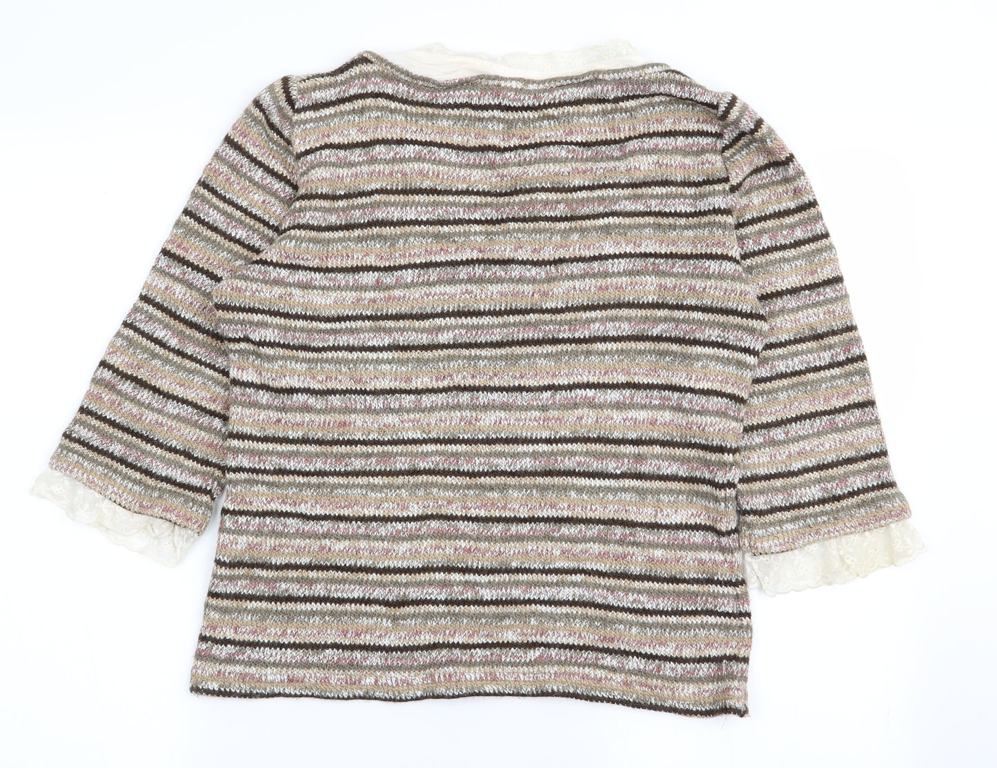Per Una Womens Multicoloured Striped  Pullover Jumper Size L