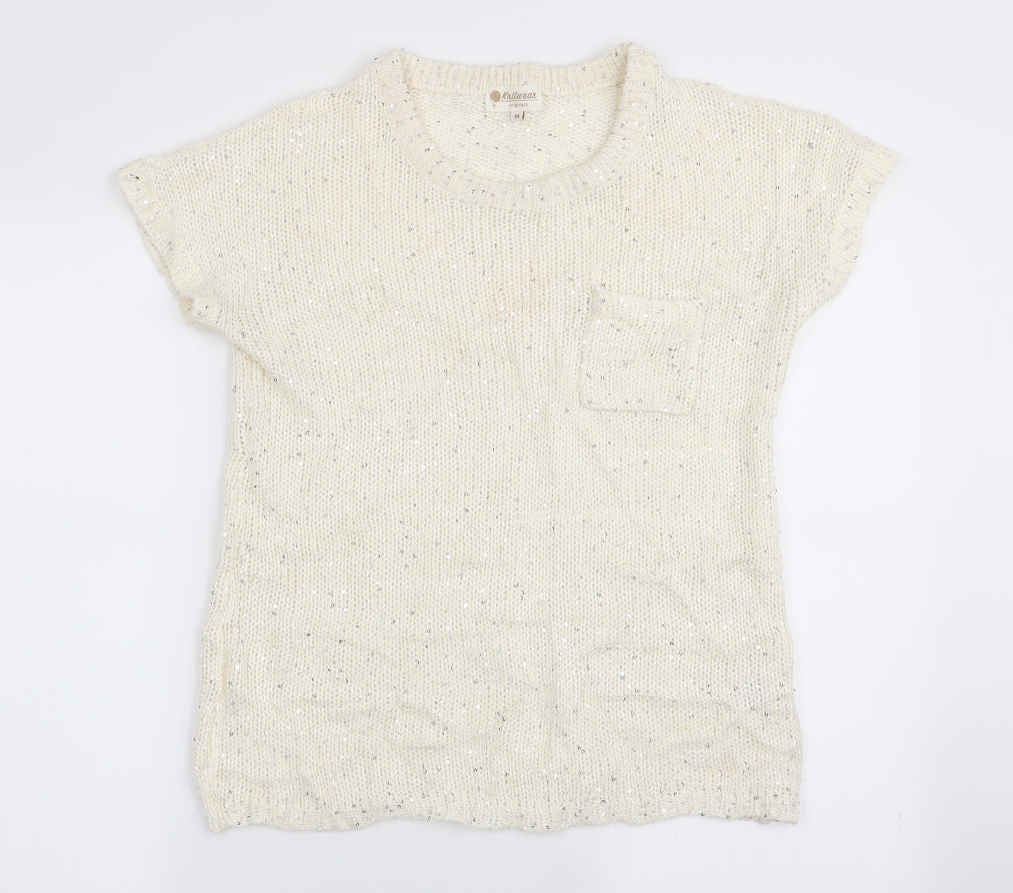 knitwear  Womens White   Basic T-Shirt Size M