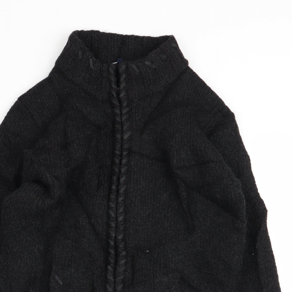 Debenhams Womens Black   Full Zip Jumper Size 12