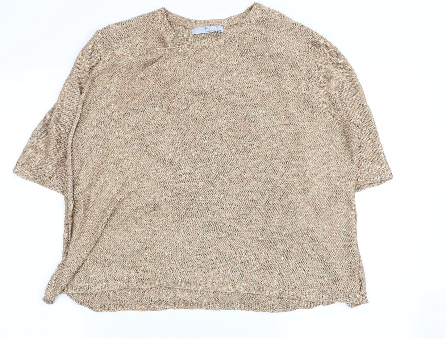 TU Womens Gold   Cardigan Jumper Size 18