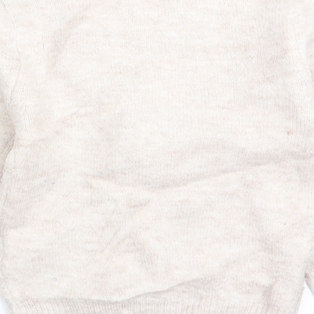 Primark Girls Beige Animal Print  Pullover Jumper Size 2-3 Years