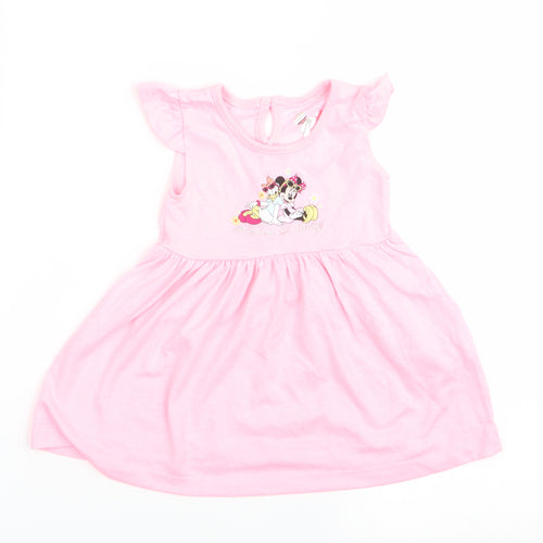 Disney Girls Pink   Fit & Flare  Size 6-9 Months