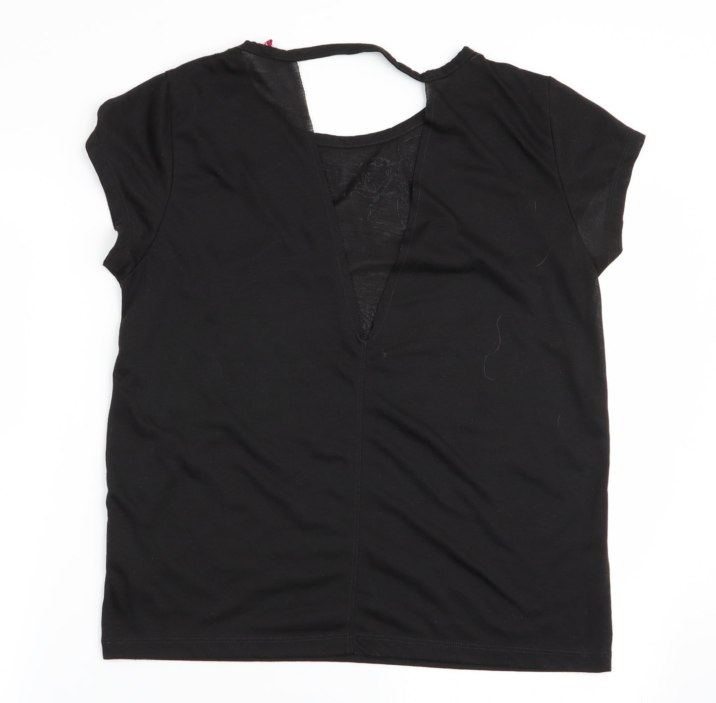 Divided by H&M Womens Black Geometric  Basic T-Shirt Size 10